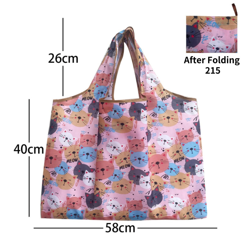 (READYSTOCK) Foldable Shopping Bag Folding Recycle Bag Reusable Custom Waterproof Grocery Bag-N038/N039/N040 环保袋