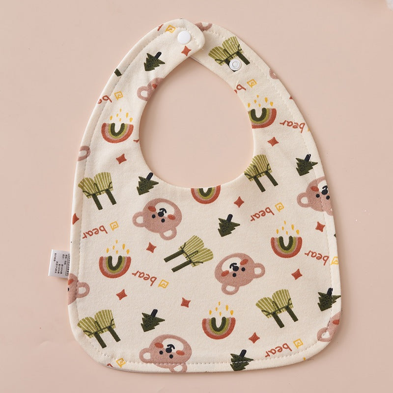 READY STOCK!!! 100% Cotton U-Shaped Baby Bib | Soft Newborn Burp Cloth | Feeding Bibs WW0849 U型100%纯棉婴儿围兜 | 新生儿柔软口水巾