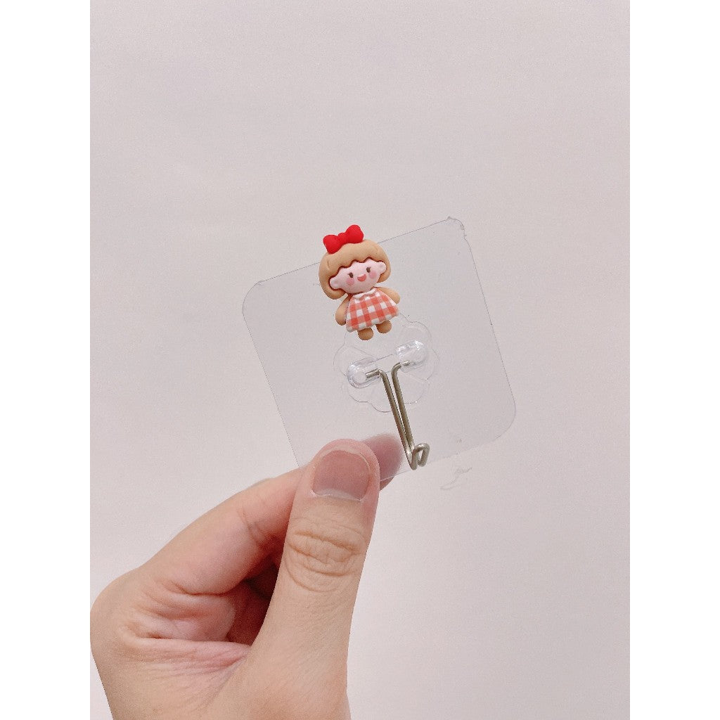 READY STOCK!!!Penyangkut Pakaian Lutsinar Gantung Dinding - Wall Hooks Cutie Kitty/Doraemon Kitchen Bathroom