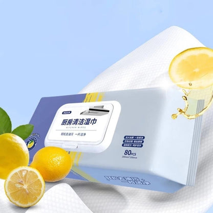 READY STOCK!!! 80PCS Kitchen Cleaning Wipes Kitchen Cleaning Wet Tissue Degreasing Tisu Dapur Tisu Basah Dapur 廚房清潔濕巾