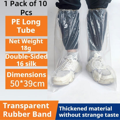 READY STOCK!! Disposable Rain Shoe Cover Waterproof Non Slip Transparent Plastic Rain-Proof Foot Cover 鞋套
