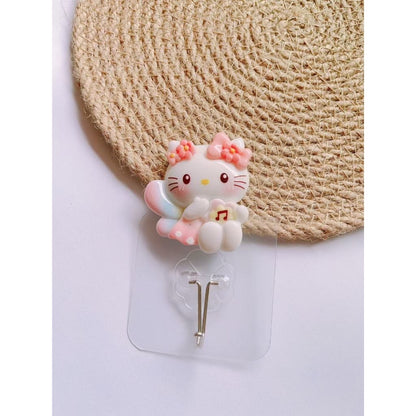 READY STOCK!!!Penyangkut Pakaian Lutsinar Gantung Dinding - Wall Hooks Cutie Kitty/Doraemon Kitchen Bathroom