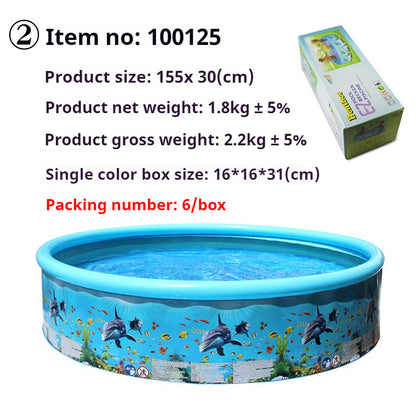 [READY STOCK] Foldable Plastic PVC Outdoor Swimming Pool for Kids | Non-Inflatable Round Water Pool | 儿童可折叠户外泳池