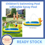 Children'S Swimming Pool Inflatable Spray Pool Foldable Baby Bathtub Outdoor Dinosaur Shark Sprinkler Game Pad Kids