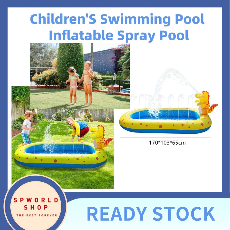 Children'S Swimming Pool Inflatable Spray Pool Foldable Baby Bathtub Outdoor Dinosaur Shark Sprinkler Game Pad Kids