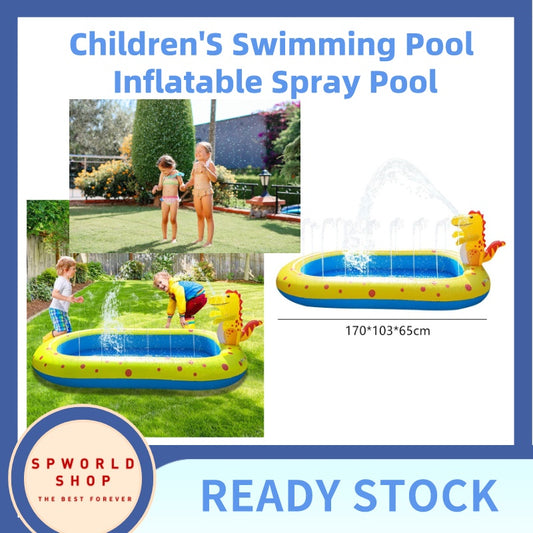 Children'S Swimming Pool Inflatable Spray Pool Foldable Baby Bathtub Outdoor Dinosaur Shark Sprinkler Game Pad Kids