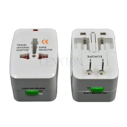 READY STOCK‼️ Universal Travel Adapter Plug All-in-One Worldwide Adaptor Soket CN/EU/UK Converter 万能旅行转换插头