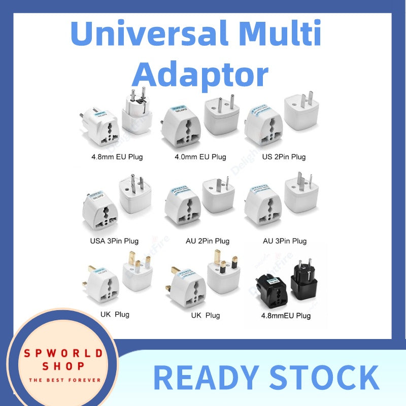 Universal Multi Adaptor/Travel Plug/Socket/Adapter/UK/Euro/US/Africa/Brazil/Germany/AU 2pin 3pin 国标港版英规二三脚万能电源转换插头器插座转接头