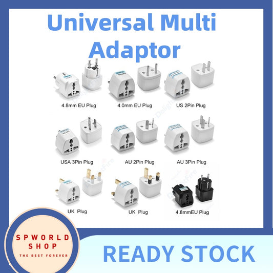Universal Multi Adaptor/Travel Plug/Socket/Adapter/UK/Euro/US/Africa/Brazil/Germany/AU 2pin 3pin 国标港版英规二三脚万能电源转换插头器插座转接头
