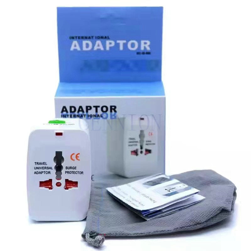 READY STOCK‼️ Universal Travel Adapter Plug All-in-One Worldwide Adaptor Soket CN/EU/UK Converter 万能旅行转换插头