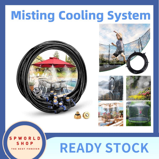 READY STOCK!!! Misting Cooling System | Trampoline & Patio Micro Flow Watering | 户外降温喷雾系统
