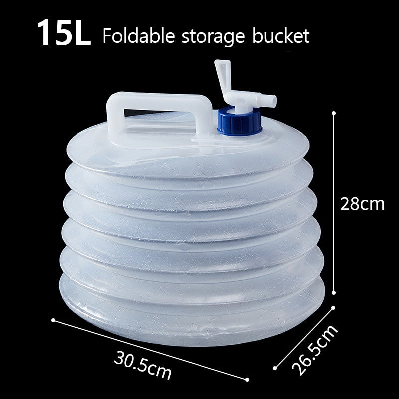 READY STOCK!!! 5L/10L/15L Collapsible Foldable Outdoor Water Container | Portable Water Storage Bag - RB18 可折叠户外便携式储水袋