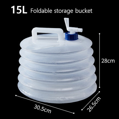 READY STOCK!!! 5L/10L/15L Collapsible Foldable Outdoor Water Container | Portable Water Storage Bag - RB18 可折叠户外便携式储水袋