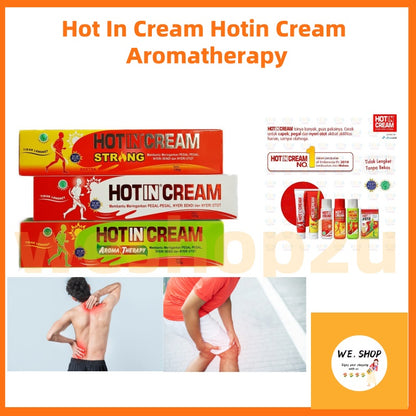 Hot In Cream Hotin Cream Aromatherapy Original Strong Aromaterapi Massage oil Krim Urut Massage Cream 100g