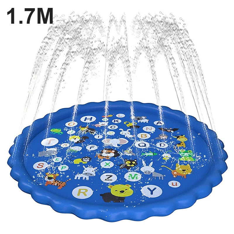 READY STOCK!!! 170CM Children Play Water Mat | Summer Beach Inflatable Water Spray Pad | Outdoor Game Toy |  儿童戏水垫