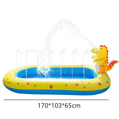 Children'S Swimming Pool Inflatable Spray Pool Foldable Baby Bathtub Outdoor Dinosaur Shark Sprinkler Game Pad Kids