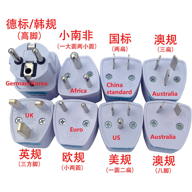 Universal Multi Adaptor/Travel Plug/Socket/Adapter/UK/Euro/US/Africa/Brazil/Germany/AU 2pin 3pin 国标港版英规二三脚万能电源转换插头器插座转接头
