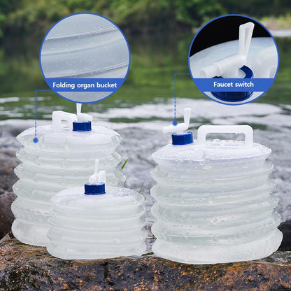 READY STOCK!!! 5L/10L/15L Collapsible Foldable Outdoor Water Container | Portable Water Storage Bag - RB18 可折叠户外便携式储水袋