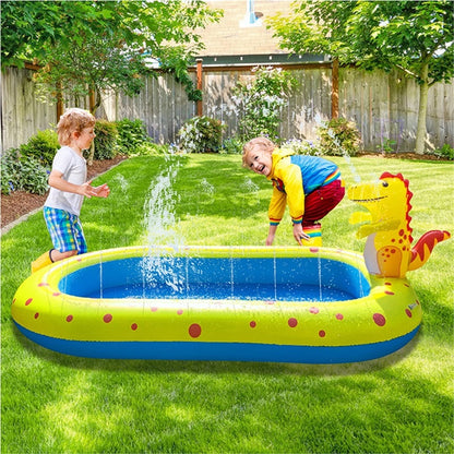 Children'S Swimming Pool Inflatable Spray Pool Foldable Baby Bathtub Outdoor Dinosaur Shark Sprinkler Game Pad Kids