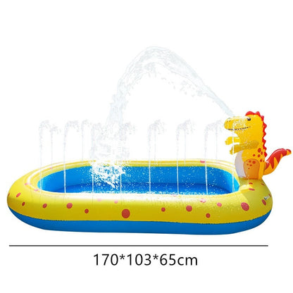 Children'S Swimming Pool Inflatable Spray Pool Foldable Baby Bathtub Outdoor Dinosaur Shark Sprinkler Game Pad Kids