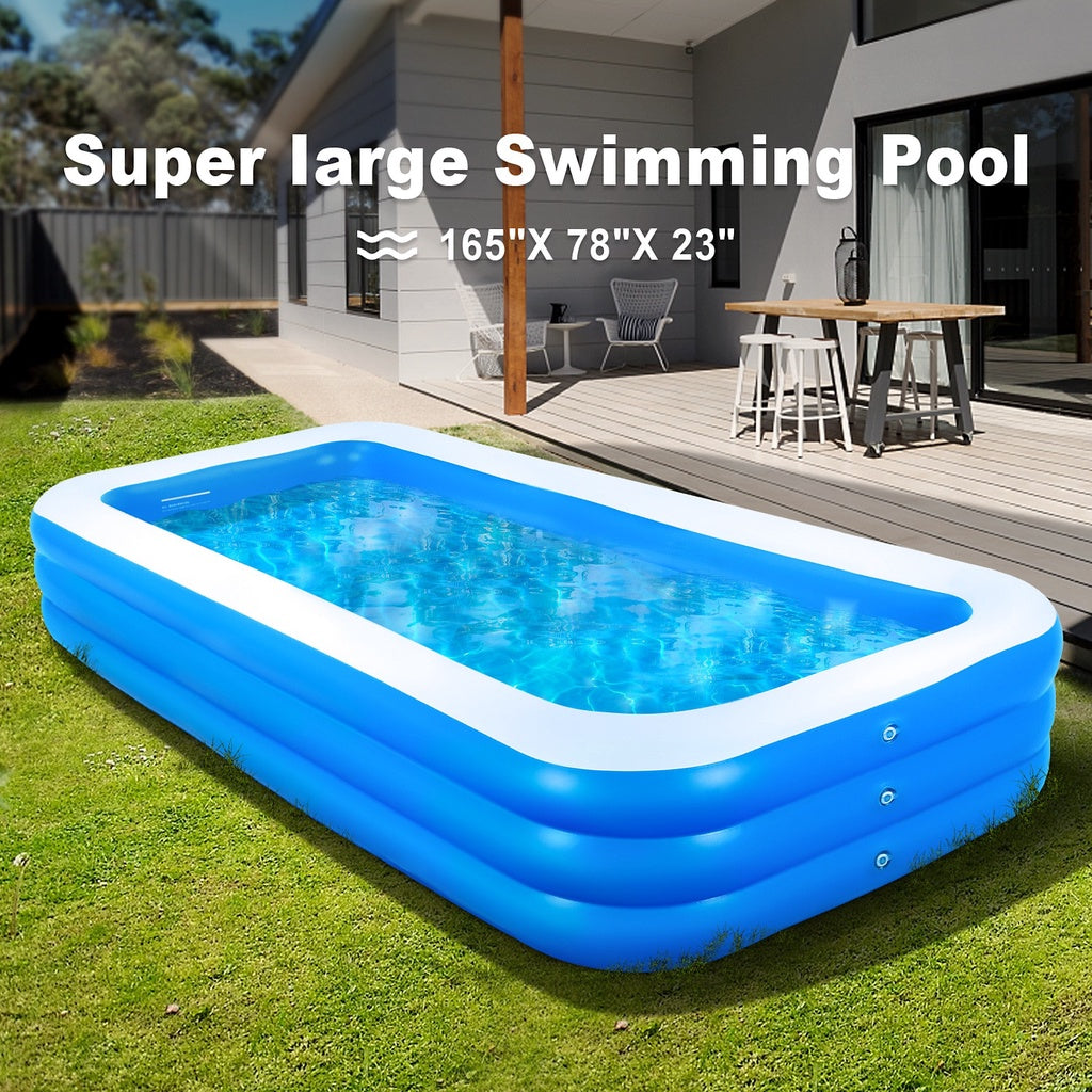 READY STOCK!!! Inflatable Swimming Pool | Large Family & Kids Pool | Durable & Easy Setup 充气游泳池