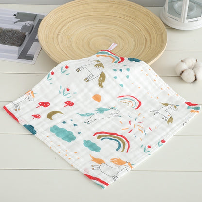 READY STOCK!!!! 6 Layers Baby Handkerchief Infant Towel Newborn Face Bath Towel Cotton Bib Bayi Sapu tangan