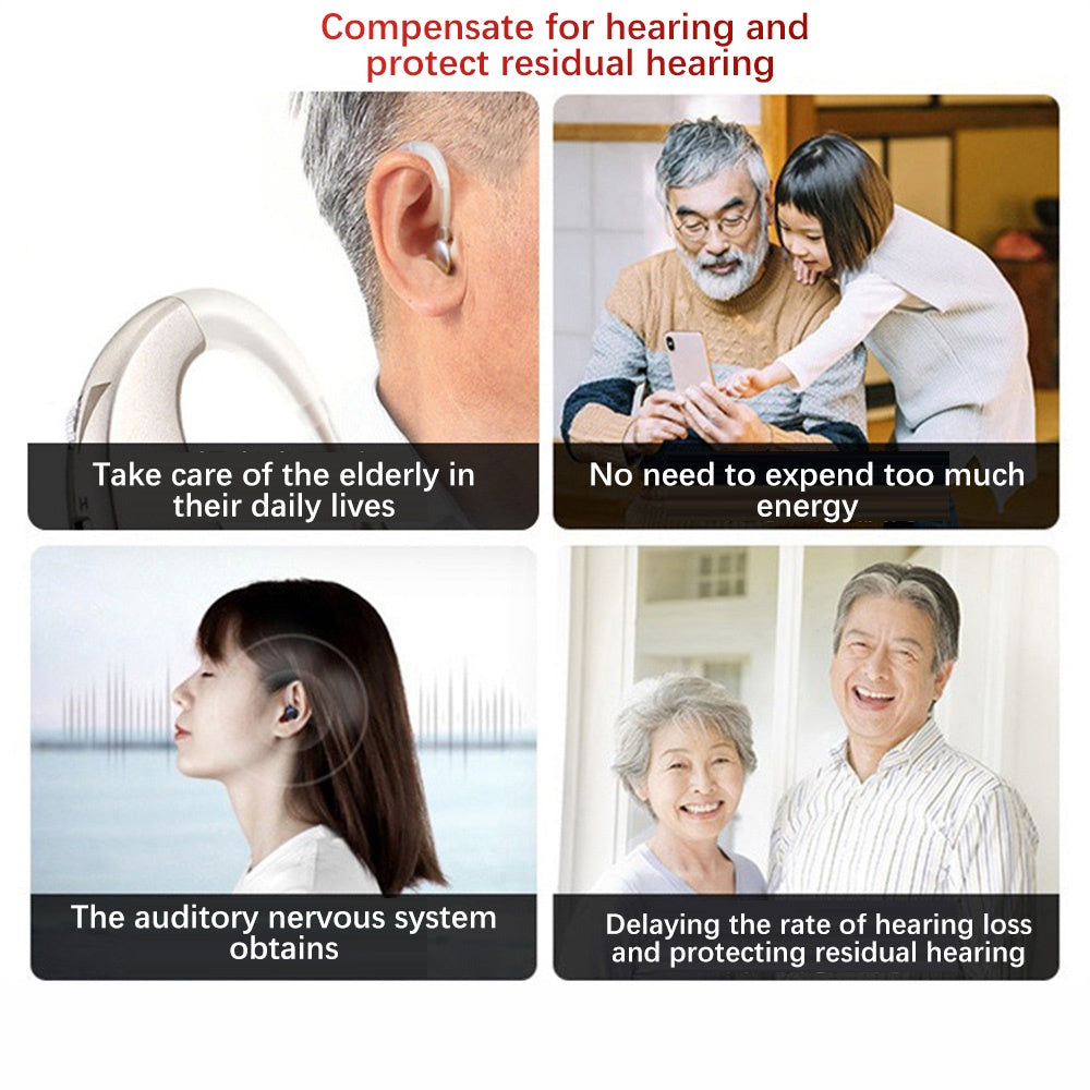 READY STOCK!!! Hearing Aid Rechargeable Behind-the-ear Amplified Earphone Sound Amplifier For The Elderly flower