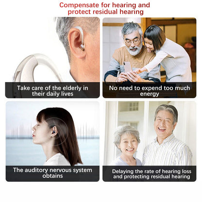 READY STOCK!!! Hearing Aid Rechargeable Behind-the-ear Amplified Earphone Sound Amplifier For The Elderly flower