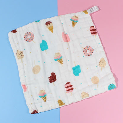 READY STOCK!!!! 6 Layers Baby Handkerchief Infant Towel Newborn Face Bath Towel Cotton Bib Bayi Sapu tangan