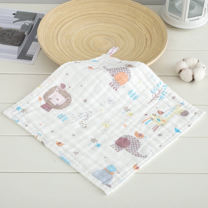 READY STOCK!!!! 6 Layers Baby Handkerchief Infant Towel Newborn Face Bath Towel Cotton Bib Bayi Sapu tangan