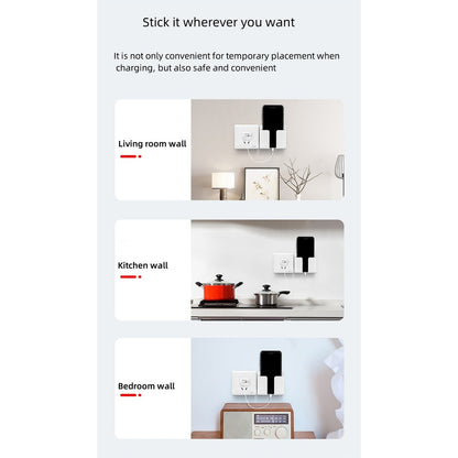 【READY STOCK】Wall-Mounted Phone Holder | No-Drill Adhesive Removable Phone Stand | Bedside, Kitchen, Bathroom Use 墙壁手机支架