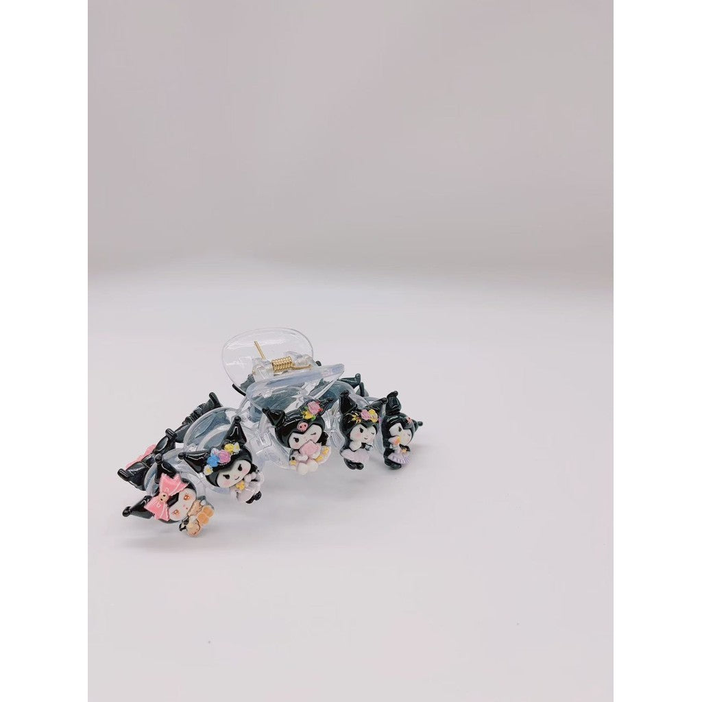 Kuromi Sanrio Cute Cartoon Transparent Shark Hair Clip Suitable for Women and Girls Hair Accessories 卡通透明鲨鱼夹