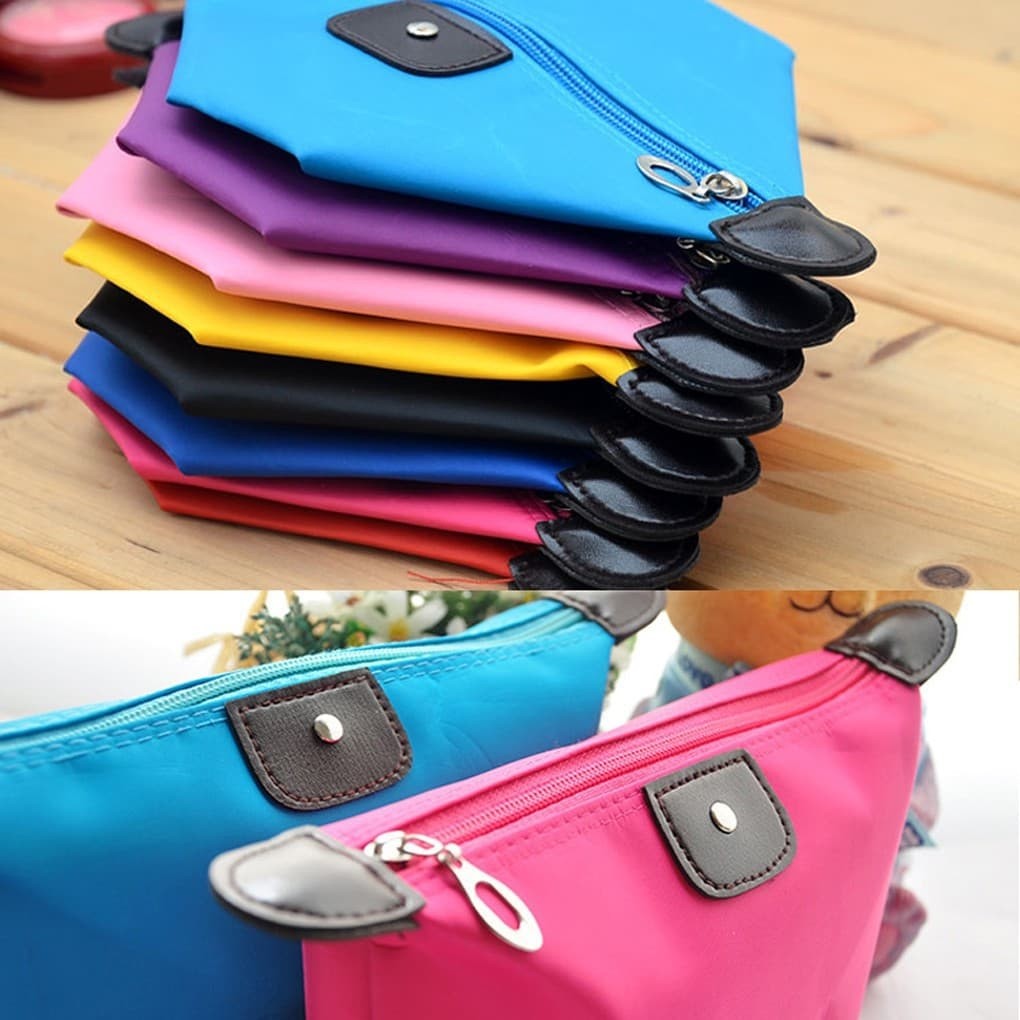 READY STOCK Travel Make Up Bag Pouch Coin Zip Lady Dompet Makeup Colourful Mini Beg Wallet Travel Women 旅行化妆包