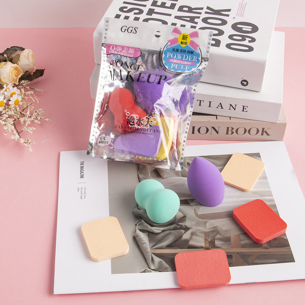 READY STOCK! 6-piece set of dry and wet dual-use makeup sponges 6件套干湿两用美妆蛋