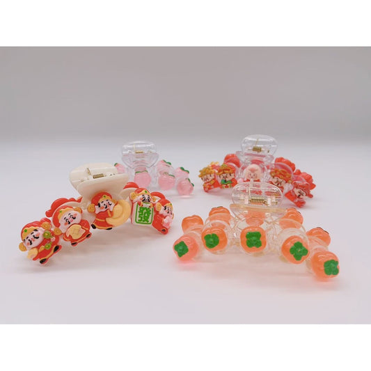 Kuromi Sanrio Cute Cartoon Transparent Shark Hair Clip Suitable for Women and Girls Hair Accessories 卡通透明鲨鱼夹