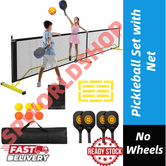 Pickleball Set with Net 4 Pickleball Paddles, 6 Pickleballs, 1 Carry Bag, 6.7m Regulation Size Pickleball Net Set 匹克球套装