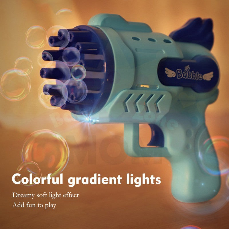 Electric Gatling Bubble Gun Children Automatic Bubble Blowing Toy Soap Water Outdoor Kids Toys 泡泡机