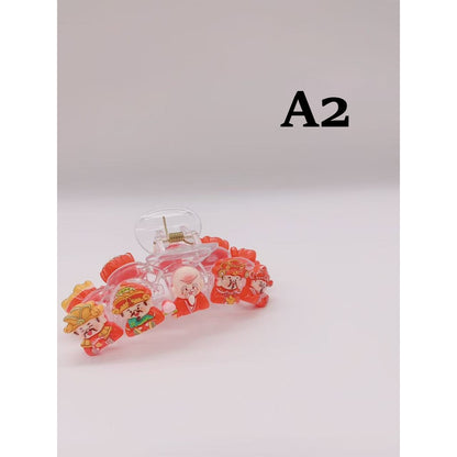 Kuromi Sanrio Cute Cartoon Transparent Shark Hair Clip Suitable for Women and Girls Hair Accessories 卡通透明鲨鱼夹