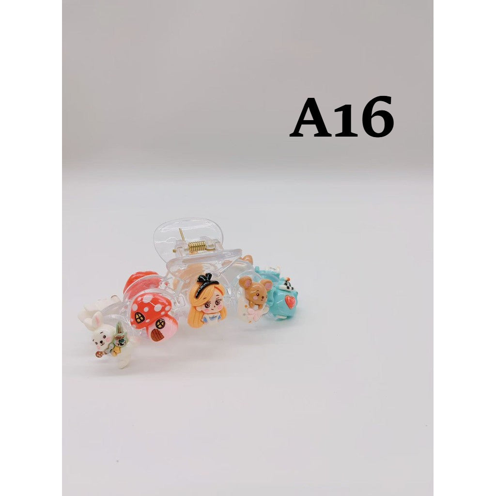 Kuromi Sanrio Cute Cartoon Transparent Shark Hair Clip Suitable for Women and Girls Hair Accessories 卡通透明鲨鱼夹