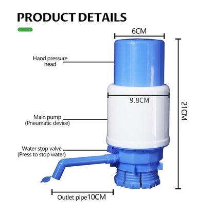 READY STOCK‼️Manual Water Dispenser Pump | Hand Press Pump for 5 Gallon Bottled Water | Portable Drinking Water Pump 手压泵