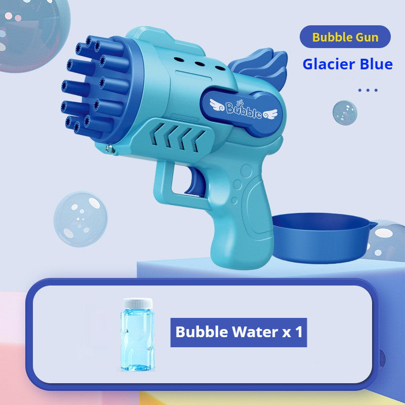 Electric Gatling Bubble Gun Children Automatic Bubble Blowing Toy Soap Water Outdoor Kids Toys 泡泡机