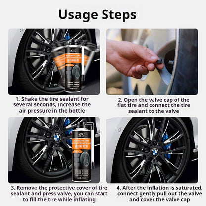 Cecair Penggantian Tayar Automatik | Automatic Tire Replacement Fluid | Quick Seal & Inflate No Dismantling 自动补胎液