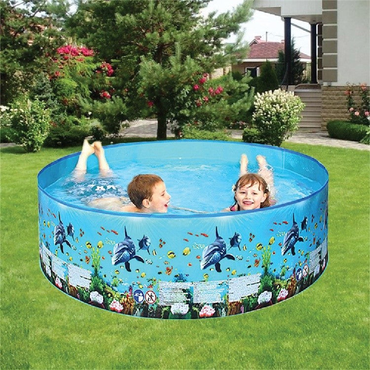 [READY STOCK] Foldable Plastic PVC Outdoor Swimming Pool for Kids | Non-Inflatable Round Water Pool | 儿童可折叠户外泳池
