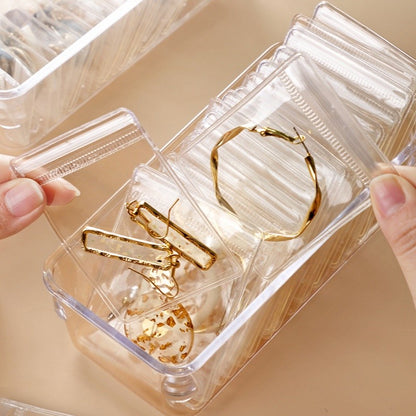 READY STOCK 10 Pcs Pvc Small Jewelry Storage Bag Waterproof Anti-Oxidation Ziplock Pouches PVC珠宝收纳袋