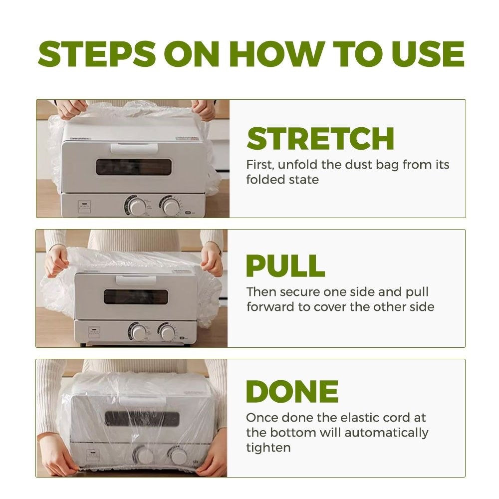 READY STOCK 10pcs Disposable Dust Cover For Appliances & Food Kitchen Home Appliances Oven 一次性防尘罩