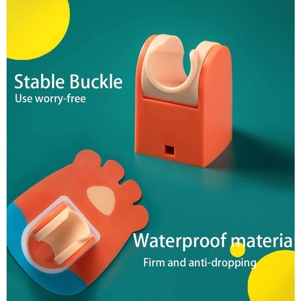 READY STOCK  Wall Mounted Adhesive Adjustable Sprinkler Shower Hose Head Holder Stand Bracket Base for Bathroom 花洒支架