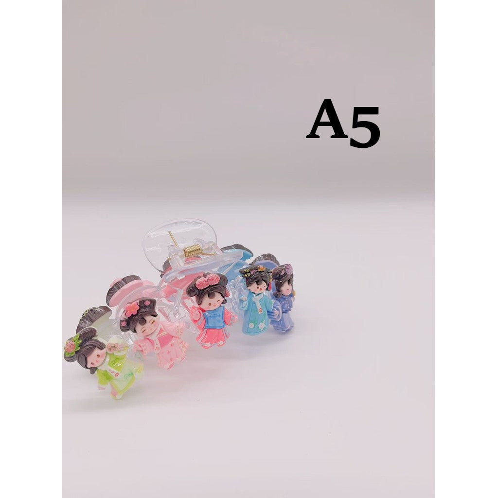 Kuromi Sanrio Cute Cartoon Transparent Shark Hair Clip Suitable for Women and Girls Hair Accessories 卡通透明鲨鱼夹