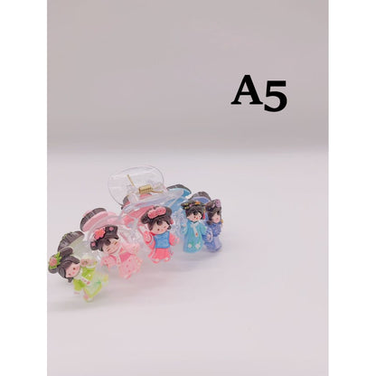 Kuromi Sanrio Cute Cartoon Transparent Shark Hair Clip Suitable for Women and Girls Hair Accessories 卡通透明鲨鱼夹