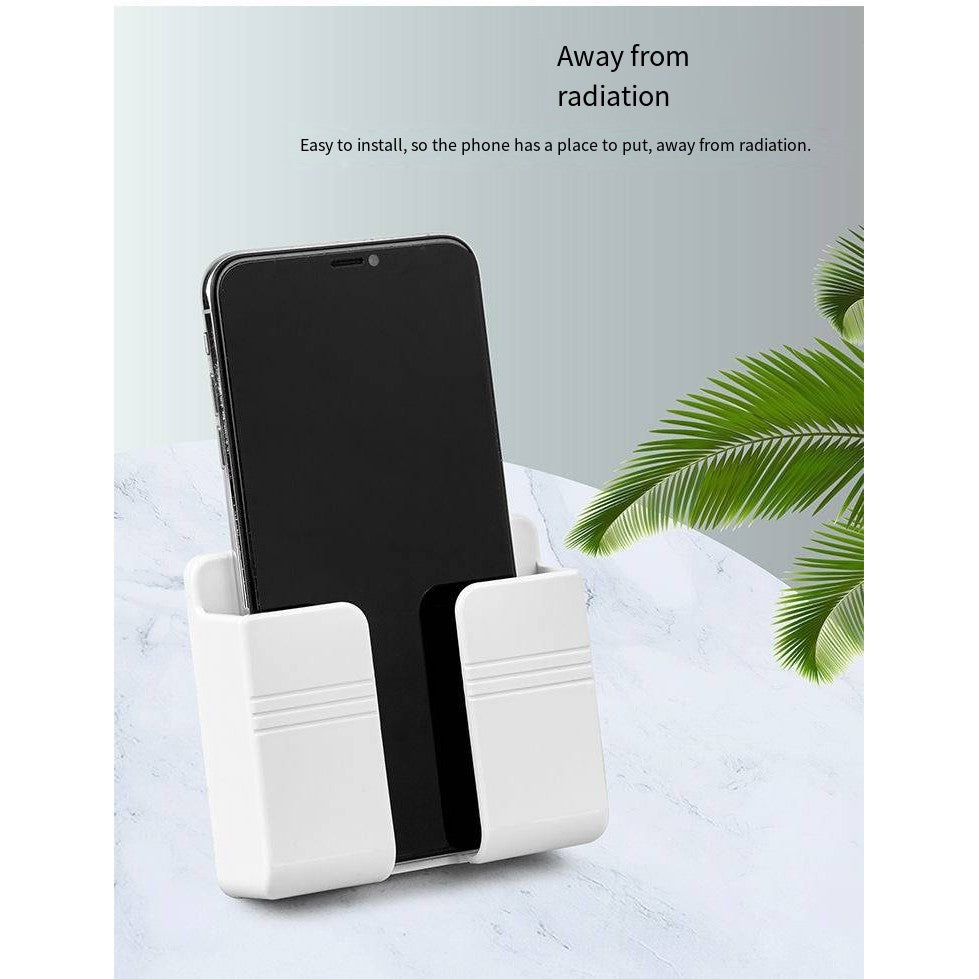 【READY STOCK】Wall-Mounted Phone Holder | No-Drill Adhesive Removable Phone Stand | Bedside, Kitchen, Bathroom Use 墙壁手机支架