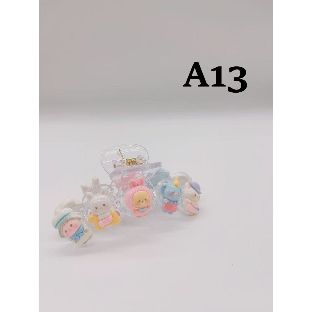 Kuromi Sanrio Cute Cartoon Transparent Shark Hair Clip Suitable for Women and Girls Hair Accessories 卡通透明鲨鱼夹